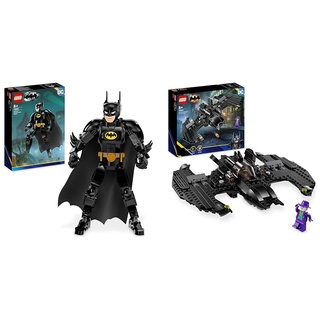 LEGO 76265 DC Batwing: Batman vs. The Joker, ikonisches Flugzeug-Spielzeug & 76259 DC Batman Baufigur, Superhelden Action Figur und Dekoration