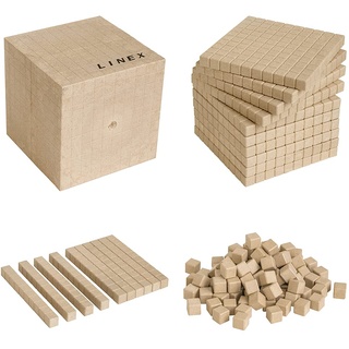 Linex Basisset Zählen und Rechnen, Dezimalsystem (bis 1.000), Holz, 121 Teile