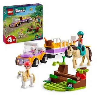 LEGO Friends 42634 Pferde- und Pony-Anhänger, ab 4 Jahre, 105 Teile