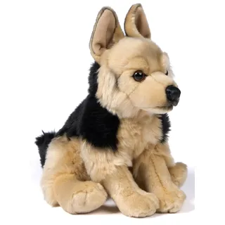 Uni-Toys - Deutscher Schäferhund, sitzend - 27 cm (Höhe) - Plüsch-Hund - Plüschtier, Kuscheltier