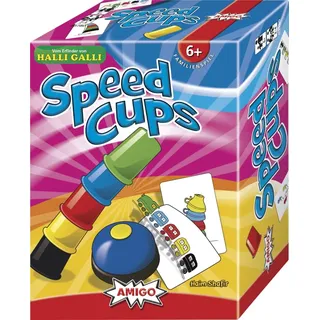 AMIGO 03780 - Speed Cups, Geschicklichkeitsspiel, 2 bis 4 Spieler, Blau, Grün, Gelb, Rot, Lila