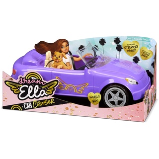 Dream Ella 578116EUC MGA's Car Cruiser-Cabriolet für Zwei 29 cm Modepuppen-Inklusive Sicherheitsgurte, Spiegel und bewegliche Räder-Für Kinder ab 3 Jahren, Lila