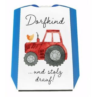 Dorfkind und stolz Drauf roter Traktor Parkscheibe Bauernkind Anti-Strafzettel Hilfe Landwirt Traktor Hühner Auto Fahrer Schlepper Trecker
