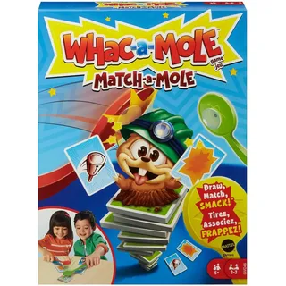 Mattel Games GVD46 - Hau den Maulwurf! Kartenklatsche Kartenspiel für Kinder mit Maulwurfsklatschen, für 2 bis 3 Spieler ab 5 Jahren