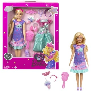 Barbie-Puppe, Meine erste blondem Haar, Kleidung, Accessoires, Schuhe, Bürste & mehr, Soft-Touch-Körper, inkl Puppe, als Geschenk geeignet,HMM66