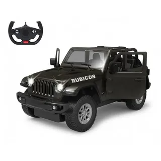 Jamara RC-Auto Jeep Wrangler JL 1:14 schwarz 2,4GHz Tür manuell, Ferngesteuertes Auto mit LED Fahrlicht schwarz