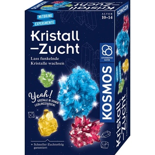 KOSMOS 657840 Kristall-Zucht Experimentierset, Kristalle in deinen Lieblingsfarben, schneller Zuchterfolg, für Kinder ab 10 Jahren, Mitbringsel, Geschenk