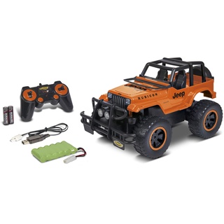 Carson 500404270 1:12 Jeep Wrangler 2.4G 100% RTR orange - Ferngesteuertes Auto, RC Fahrzeug, inkl. Batterien und Fernsteuerung,Ferngesteuertes Auto für Kinder, RC Auto