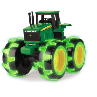 TOMY 46434 37792 Spielzeugtraktor John Deere Monster Treads, Traktor mit leuchtenden Rädern in NEON-Grün, zum Spielen und Sammeln von Kinderautos für Jungen im Innen- und Außenbereich ab 3 Jahren