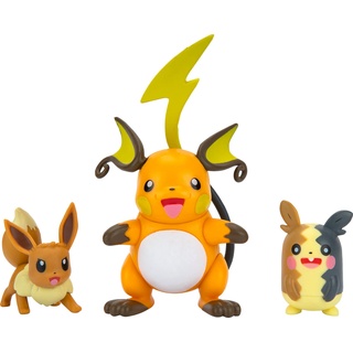 Pokemon Spielzeugfigur 5-8 cm, Raichu Evoli & Morpeko - Figurenpaket - Neue Welle 2021 - Offizielles Lizenzprodukt Spielzeug