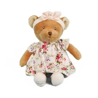 Bukowski Kuscheltier Bukowski Teddybär Baby Meli 20 cm mit Blümchenkleid