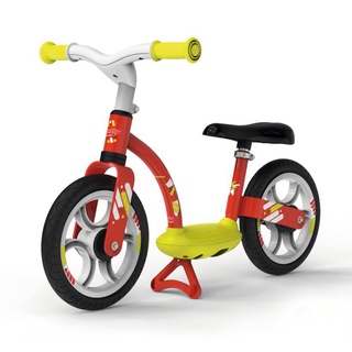 Smoby - Laufrad (rot / gelb) - für Kinder ab 2 Jahren, höhenverstellbares Kinderlaufrad (76 x 39 x 49 cm) mit Trittbrett und Ständer