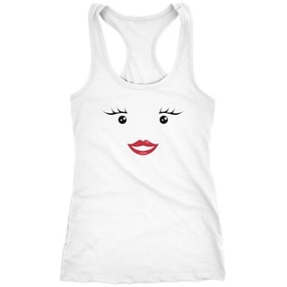 MoonWorks Tanktop Damen Tanktop T-Shirt Milch und Schokolade Kostüm Parnterkostüm Pärchen Kostüm Fasching Karneval Moonworks® weiß L