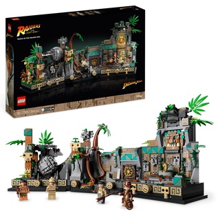LEGO 77015 Indiana Jones Tempel des goldenen Götzen Modellbausatz für Erwachsene, Jäger des verlorenen Schatzes Film-Set mit interaktiven Funkti...