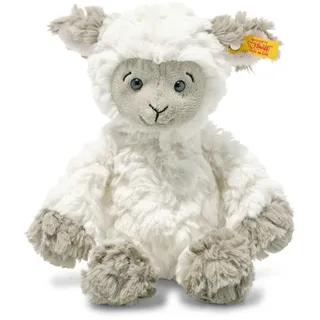 Steiff Kuscheltier Lita Lamm, Süßes Stofftier mit Kunststoffaugen, Kinder, Jungen & Mädchen, Soft Cuddly Friends, Plüschtier 20 cm, Weiß, 073946