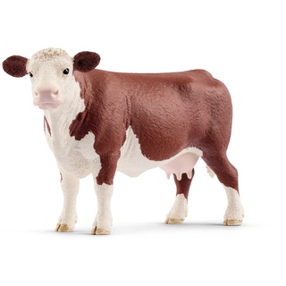 schleich 13867 Hereford Kuh, für Kinder ab 3+ Jahren, FARM WORLD - Spielfigur