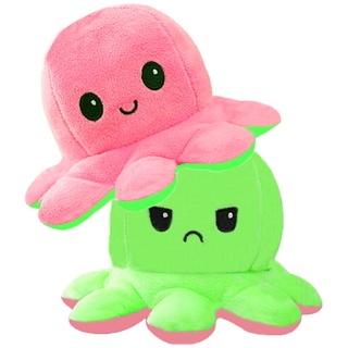 G-LOVELY'S Octopus Plüschtiere, Wende Oktopus, Tintenfisch zum Wenden, Oktopus Plüsch Wenden, krake plüschtier, Krake Kuscheltier, Octopus Spielzeug Geschenke für Kinder (grün)