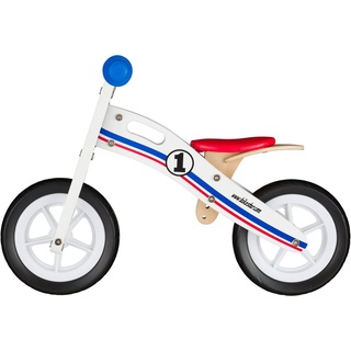 Bikestar Laufrad Holz 10 Zoll blau|rot|weiß 
