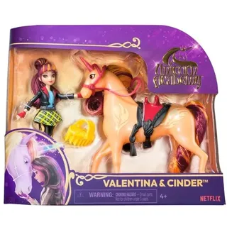 Unicorn Academy Valentina und Einhorn Cinder Set - ca. 12 cm