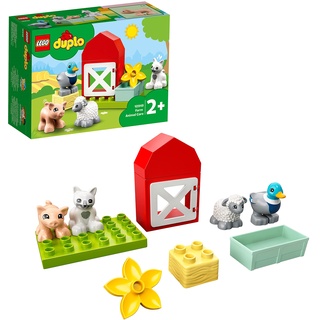 LEGO 10949 DUPLO Tierpflege auf dem Bauernhof Spielzeug für Kleinkinder ab 2 Jahren mit Figuren: Ente, Schwein, Schaf und Katze