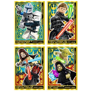 Blue Ocean Sammelkarte Lego Star Wars Karten Trading Cards Serie 4 - Die Macht Sammelkarten, Lego Star Wars Serie 4 - LE18+LE19+LE20+LE21 Gold Karten