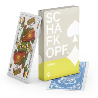 TS Spielkarten Schafkopf Karten Leinen bayrisch, abwischbar + langlebig, bayrisches Blatt Schafkopfkarten (Tarock + Binokel), Original (5X Spielkarten)