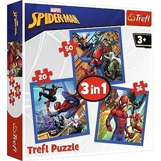 Marvel Spiderman  3 In 1 Puzzle (Kinderpuzzle)