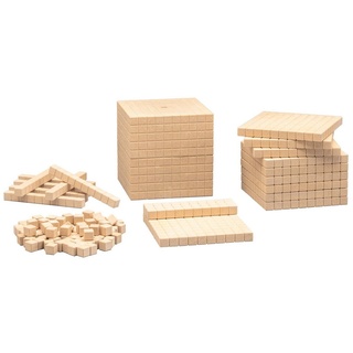 Wissner® aktiv lernen Lernspielzeug Dienes Grundsortiment naturfarben (121 Teile), RE-Wood®, RE-Plastic®