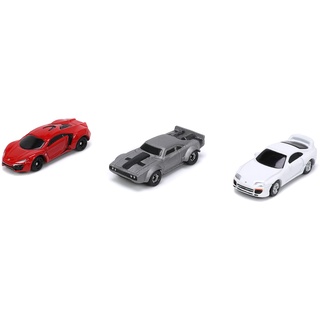 Jada JAN32482 Hollywood Rides-Nano Fast and Furious 3 Car Set Collectible Miniature, Multi, One Size