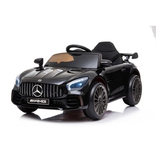 Toys Store Elektro-Kinderauto Mercedes GTR AMG Kinder Elektro Auto Kinderfahrzeug Sportwagen, Belastbarkeit 35 kg, AUX-/USB-Anschluss, MP3 Hupe und Motorsound am Lenkrad, Fernsteuerung schwarz