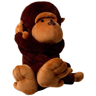 YunNasi Riesen Affe Kuscheltier Groß Plüschtiere Orang-Utan Tier Spielzeug Realistisch Gestaltetes Stofftier Geschenk für Kinder Freundin (80CM)