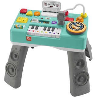 Fisher-Price Lernspaß DJ Spieltisch - musikalisches Lernspielzeug mit 3 Klavierspielmodi, Lichtern, Version: Deutsch, HRB63