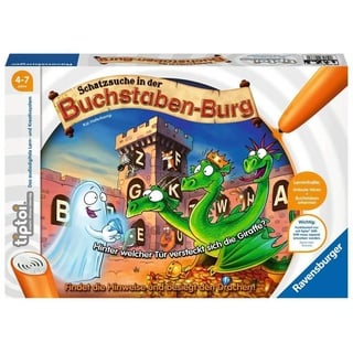 Ravensburger tiptoi 00737 Schatzsuche in der Buchstaben-Burg, Spiel für Kinder von 4-7 Jahren, für 1-4 Spieler