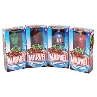 Hasbro Marvel Set von 4 6 Zoll (15 Zentimeter) Figuren; Spider-Man, Iron Man, Captain America und Hulk