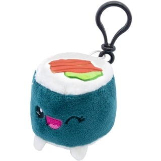 Joy Toy Plushi Maki Sushi mit Lachs Plüsch Clip On 7 cm, Schwarz