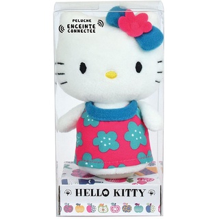 Jemini 024062 Hello Kitty Peluche +/-11 cm mit Bluetooth-Lautsprecher – zufällige Lieferung: Kleid in Rosa oder Blau, Mehrfarbig
