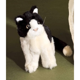Förster Stofftiere 3476 Katze schwarz/weiß sitzend Mini 16cm