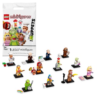 LEGO 71033 Minifiguren Die Muppets, Set mit 1 von 12 Minifiguren zum Sammeln, darunter Miss Piggy und Kermit der Frosch, Limited Edition Sammlung (1 Stück - Stil per Zufall ausgewählt)