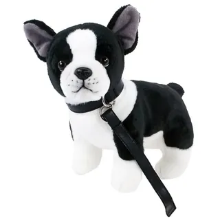 Teddys Rothenburg Kuscheltier Französische Bulldogge schwarz weiß stehend 25 cm Boston Terrier