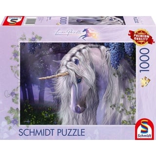 Schmidt 58510 - Laurie Prindle, Mondschein Serenade, Einhorn/Pferde-Puzzle, 1000 Teile