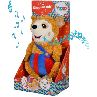 Simba 109241017 - Bobo Siebenschläfer Kuscheltier, Sing mit mir Plüschtier, spielt Musik, 35 cm großer Kuschelspaß, für Kinder ab 3 Jahren