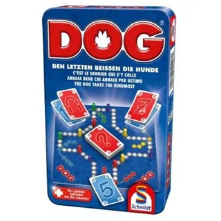 Schmidt Spiele Spiel SSP51428 - DOG (in Metalldose) - Brettspiel, für 2-4..., Familienspiel, Familienspiel bunt