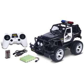 Carson 500404267 1:12 Jeep Wrangler Police 2.4G 100% RTR - Ferngesteuertes Auto, RC Fahrzeug, inkl. Batterien und Fernsteuerung,Ferngesteuertes Auto für Kinder, RC Auto