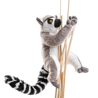 Uni-Toys - Katta-Lemur mit Klettverschluss an den Händen - 21 cm (Höhe) - Plüsch-AFFE - Plüschtier, Kuscheltier