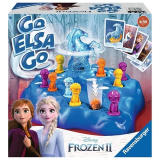 Ravensburger 20425 - Disney Frozen 2 Go Elsa Go, Klassiker in neuem Design für 2-4 Spieler, Kinderspiel ab 4 Jahren, Eiskönigin 2