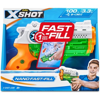 ZURU - XSHOT – Fast Fill – Nano – Water Blaster – Wasserpistole – Spiel im Freien – schnelles Befüllen – zieht bis zu 9 m - 56333-2023