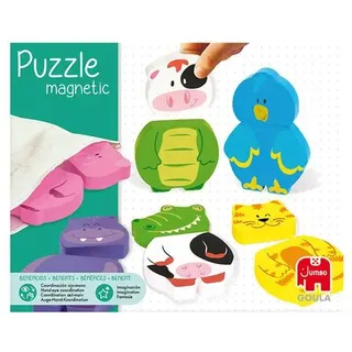 Jumbo Spiele GOULA Magnetisches Holzpuzzle Tiere, Holz Puzzle, Kinderpuzzle, Legespiel, Holzspielzeug, 55234