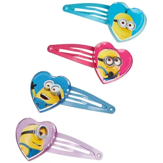 Joy Toy 90067 - Haarklippchen, Minions, 4 Motive