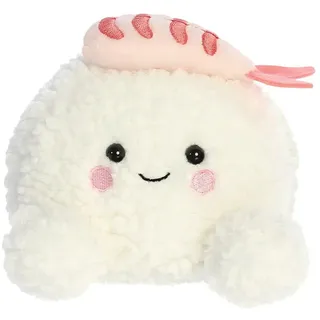 Aurora, 33872, Palm Pals EBI Shrimp Sushi 5In, Soft Toy, White & Pink