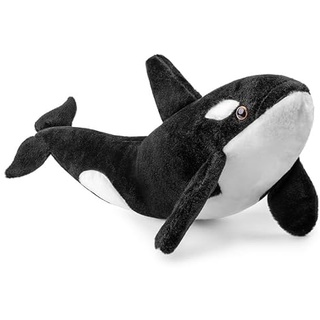 PuffPurrs Orca Plüschtier - Realistische Orcas, 19 Zoll, weiche Ozean-Meereskreaturen Orca Haie Plüsch, Geschenk für Kinder